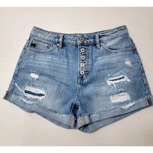 KanCan High Rise Buttoned Denim Jean Short 7/27